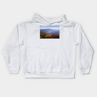 Autumn Deciduous Forest From The Blue Ridge Parkway North Carolina Kids Hoodie